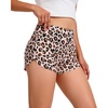 LazyCozy Bamboo Viscose Sleep Shorts for Women, Soft Dolphin Lounge Shorts | Comfy Y2K Micro Mini Pajama Shorts, Lightweight Booty Shorts, Summer Pj Shorts, Knit Workout Shorts(Leopard Tan)