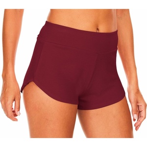 LazyCozy Bamboo Viscose Sleep Shorts for Women, Soft Dolphin Lounge Shorts | Comfy Y2K Micro Mini Pajama Shorts, Lightweight Booty Shorts, Summer Pj Shorts, Knit Workout Shorts(Wine)