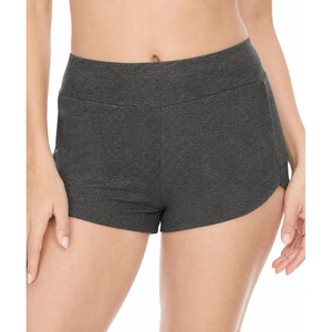 LazyCozy Bamboo Viscose Sleep Shorts for Women, Soft Dolphin Lounge Shorts | Comfy Y2K Micro Mini Pajama Shorts, Lightweight Booty Shorts, Summer Pj Shorts, Knit Workout Shorts(Dark Heather Grey)