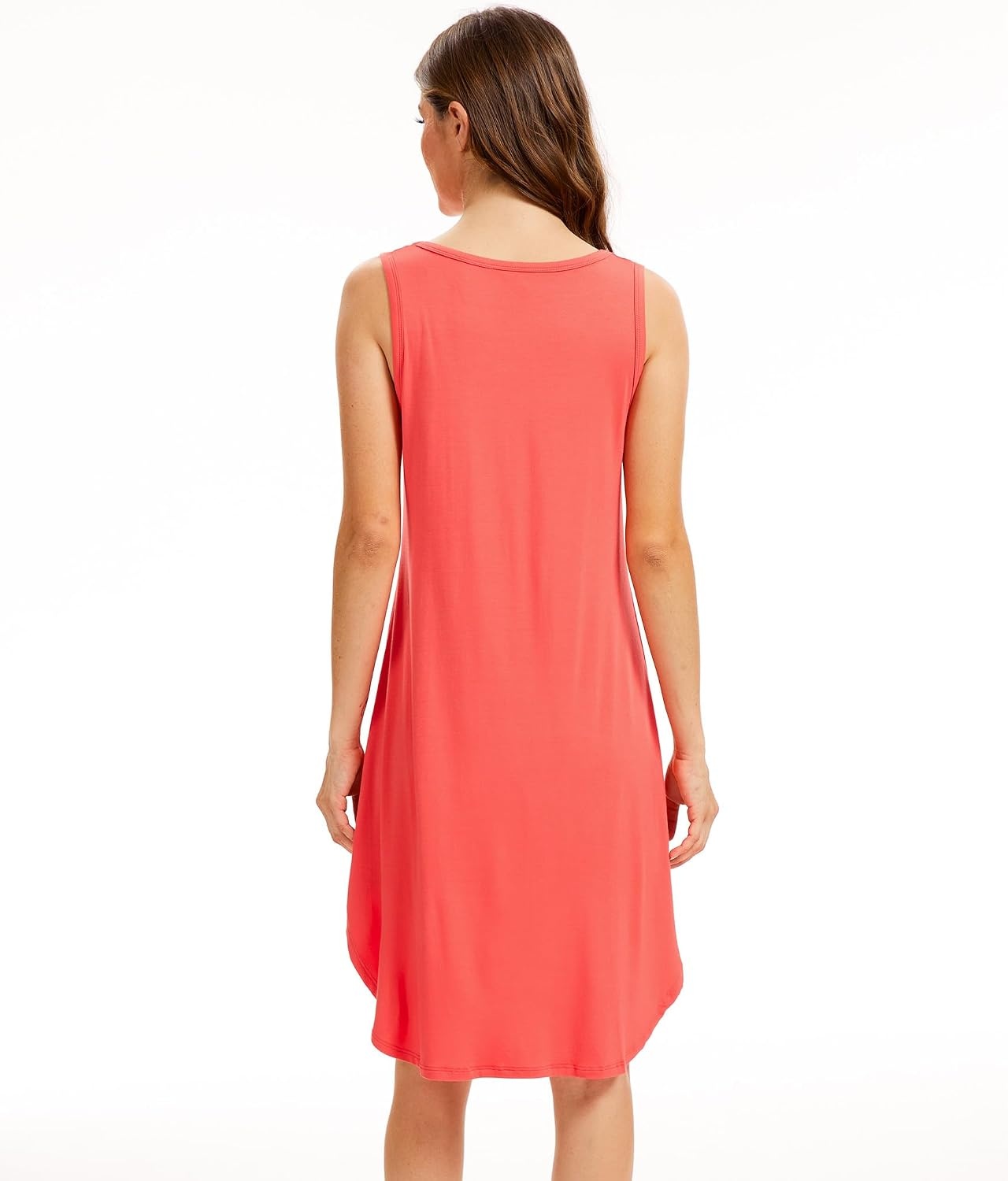 image:imageGYS Bamboo Viscose Sleeveless Nightgowns for Women Peach Pink XLarge Lightweight Comfy Night Dress Pajamas Summer Cooling Moisture Wicking Sleep Shirt for Hot Sleeper Soft Tank Night Sweats
