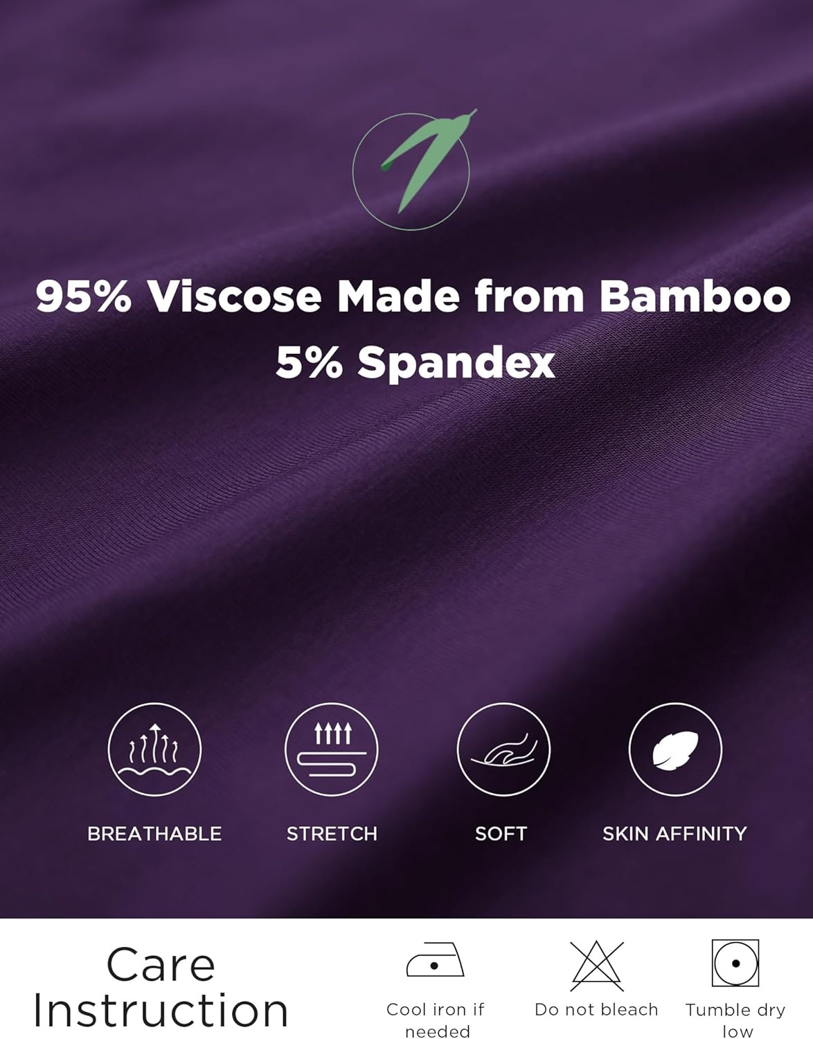 image:imageGYS Cooling Bamboo Viscose Long Nightgowns for Women MoistureWicking Sleep Shirt for Night Sweats Soft Lightweight Sleeveless Night Dress Crew NeckPurple