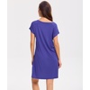 GYS Bamboo Viscose Nightgowns for Women Short Sleeve Sleep Shirts Crew Neck Sleepwear Soft Ladies Pajama Dress(Blue Violet)