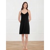 GYS Bamboo Viscose Sleeveless Nightgowns for Women | Cooling Slip Dress for Hot Sleepers, Adjustable Spaghetti Strap Night Shirts, Moisture-Wicking, Soft Sleepdress(Black)