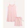 GYS Bamboo Viscose Sleeveless Nightgowns for Women | Cooling Slip Dress for Hot Sleepers, Adjustable Spaghetti Strap Night Shirts, Moisture-Wicking, Soft Sleepdress(Pink)