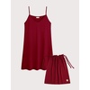 GYS Bamboo Viscose Sleeveless Nightgowns for Women | Cooling Slip Dress for Hot Sleepers, Adjustable Spaghetti Strap Night Shirts, Moisture-Wicking, Soft Sleepdress(Wine Red)