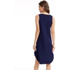 GYS Bamboo Viscose Sleeveless Nightgowns for Women, Navy, X-Large | Lightweight Comfy Night Dress Pajamas, Summer Cooling Moisture Wicking Sleep Shirt for Hot Sleeper, Soft Tank Night Sweats