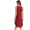 GYS Bamboo Viscose Sleeveless Nightgowns for Women, Wine, Medium | Lightweight Comfy Night Dress Pajamas, Summer Cooling Moisture Wicking Sleep Shirt for Hot Sleeper, Soft Tank Night Sweats