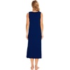 GYS Cooling Bamboo Viscose Long Nightgowns for Women | Moisture-Wicking Sleep Shirt for Night Sweats, Soft Lightweight Sleeveless Night Dress, Crew Neck(Navy)