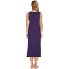 GYS Cooling Bamboo Viscose Long Nightgowns for Women | Moisture-Wicking Sleep Shirt for Night Sweats, Soft Lightweight Sleeveless Night Dress, Crew Neck(Purple)