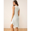 GYS Women’s Bamboo Viscose Sleeveless Nightgowns, Grey White Stripe, Large | Lightweight Comfy Night Dress Pajamas, Summer Cooling Moisture Wicking Sleep Shirt for Hot Sleeper, Soft Tank Night Sweats
