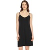 GYS Bamboo Viscose Sleeveless Nightgowns for Women | Cooling Slip Dress for Hot Sleepers, Adjustable Spaghetti Strap Night Shirts, Moisture-Wicking, Soft Sleepdress(Black)