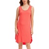 GYS Bamboo Viscose Sleeveless Nightgowns for Women, Peach Pink, X-Large | Lightweight Comfy Night Dress Pajamas, Summer Cooling Moisture Wicking Sleep Shirt for Hot Sleeper, Soft Tank Night Sweats