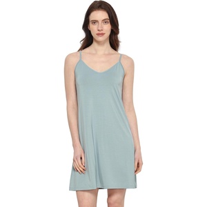 GYS Bamboo Viscose Sleeveless Nightgowns for Women | Cooling Slip Dress for Hot Sleepers, Adjustable Spaghetti Strap Night Shirts, Moisture-Wicking, Soft Sleepdress(Light Greyish Green)