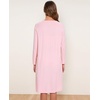 GYS Bamboo Viscose Nightgowns for Women, Long Sleeve V-Neck Night Shirt | Long Nightshirt for Hot Sleepers, Knee-Length Pajama Dress, Ultra-Soft Comfy Sleepshirt(Pink)