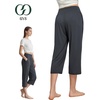 GYS Bamboo Viscose Women’s Pajama Pants, Ultra-Soft Capris with Pockets | Summer Cooling PJ Bottoms, Moisture-Wicking Sleep Bottoms, Comfy, Lightweight, Stretchy Lounge Pants(Midnight Blue)