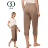 GYS Bamboo Viscose Women’s Pajama Pants, Ultra-Soft Capris with Pockets | Summer Cooling PJ Bottoms, Moisture-Wicking Sleep Bottoms, Comfy, Lightweight, Stretchy Lounge Pants(Camel)