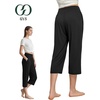 GYS Bamboo Viscose Women’s Pajama Pants, Ultra-Soft Capris with Pockets | Summer Cooling PJ Bottoms, Moisture-Wicking Sleep Bottoms, Comfy, Lightweight, Stretchy Lounge Pants(Black)