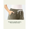 GYS Women’s Bamboo Viscose Lounge Pajama Shorts with Pockets | Cooling & moisture wicking, Comfortable & breathable, , Bamboo cotton blend, Stretch soft, for active & casual wear(Greyish Green)