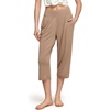 GYS Bamboo Viscose Women’s Pajama Pants, Ultra-Soft Capris with Pockets | Summer Cooling PJ Bottoms, Moisture-Wicking Sleep Bottoms, Comfy, Lightweight, Stretchy Lounge Pants(Camel)