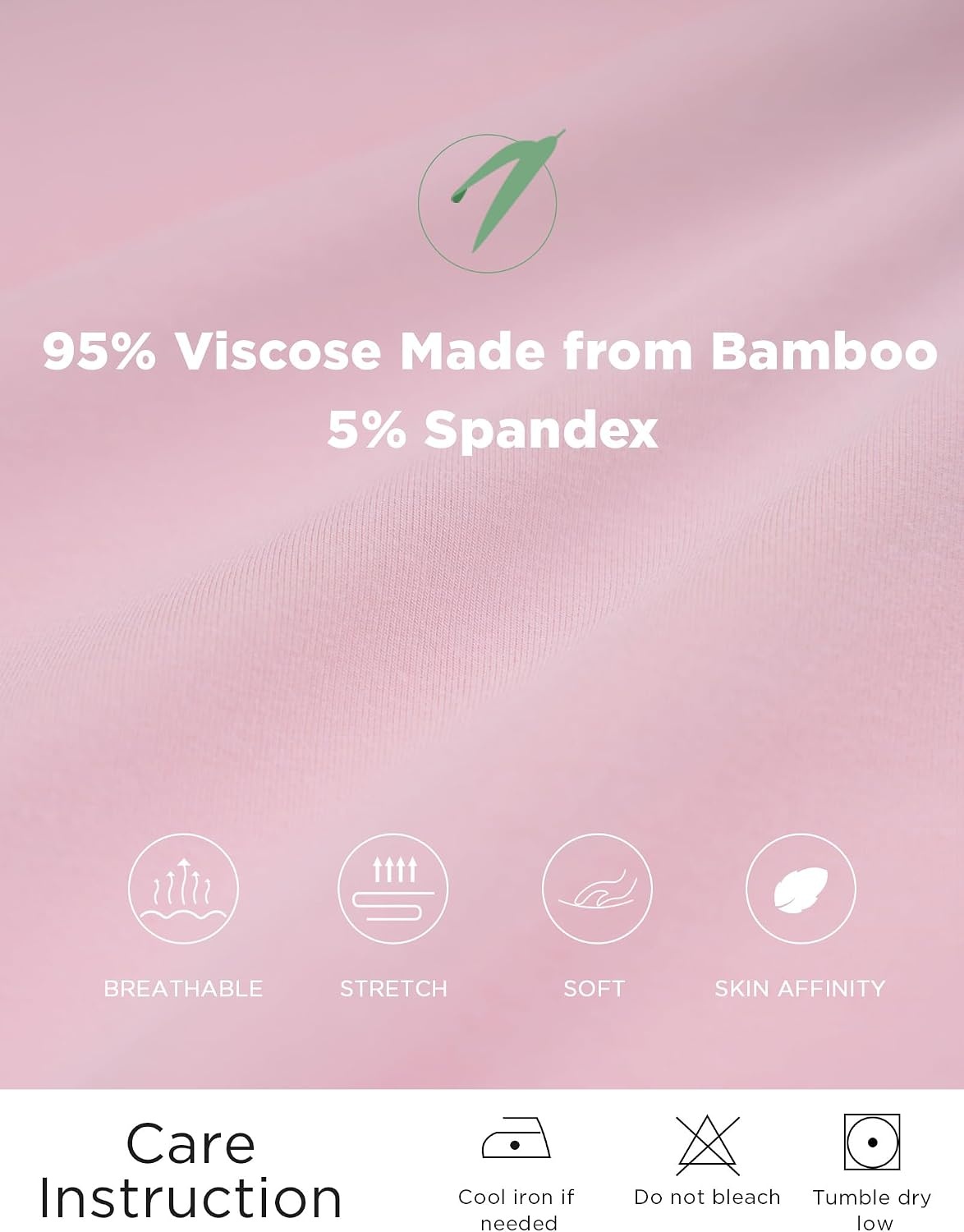 image:imageGYS Bamboo Viscose Womens Pajama Tops Lightweight Cooling Basic TShirt MoistureWicking Tees Crew Neck Lounge Top Soft Short Sleeve Sleep Shirts Comfy Stretchy PJ TopsPink