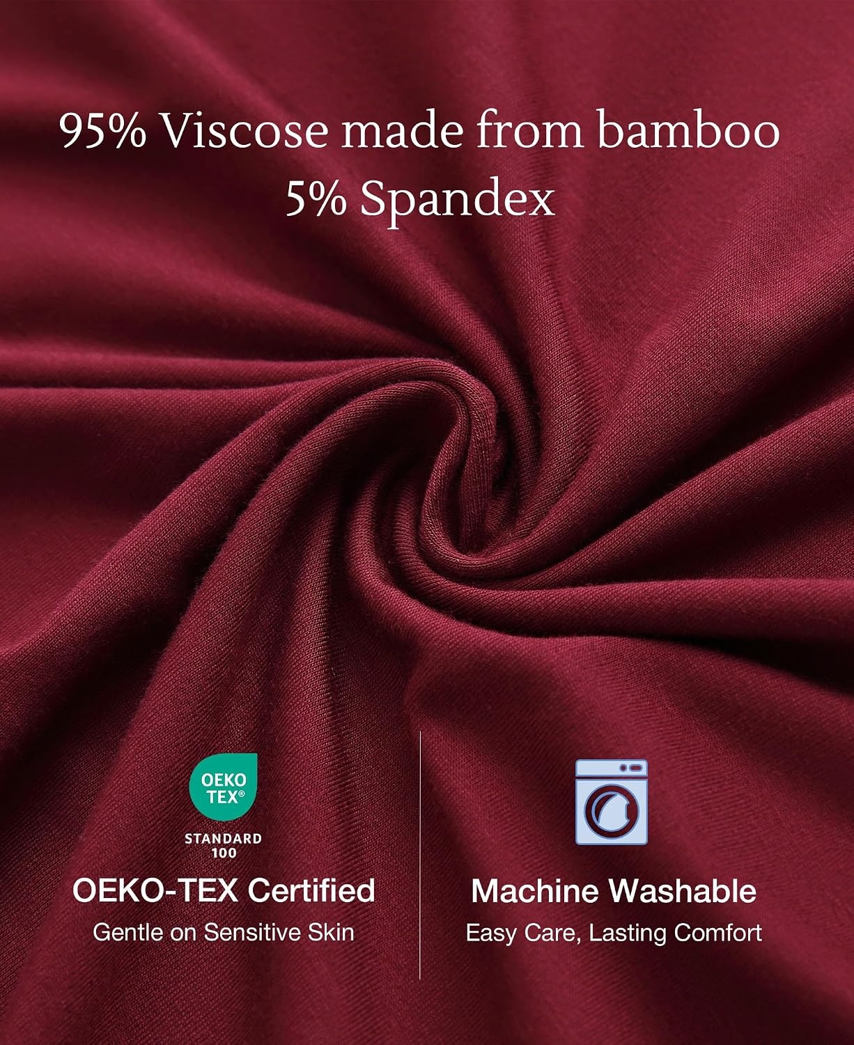 image:imageGYS Cooling Bamboo Viscose Sleeveless Nightgowns for Women V Neck Sleep Shirt MoistureWicking for Hot Sleepers amp Night Sweats Lightweight Night Shirts Buttery Soft KneeLengthA Wine