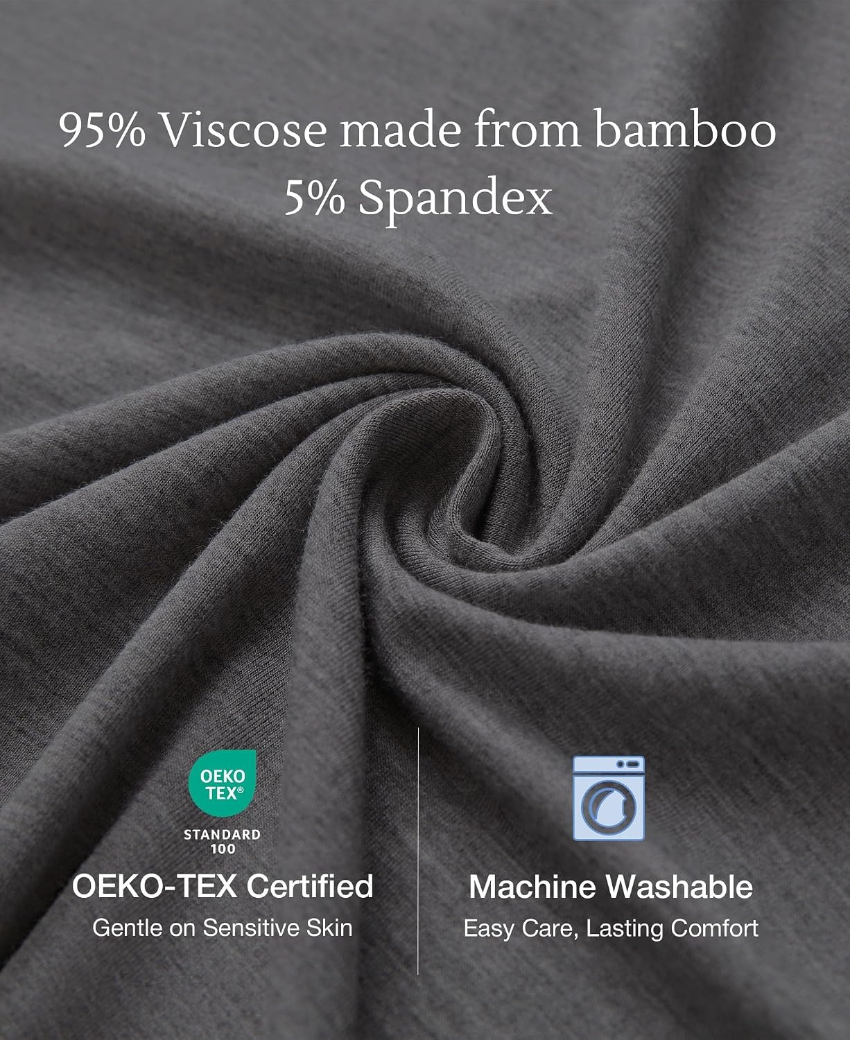 image:imageGYS Cooling Bamboo Viscose Sleeveless Nightgowns for Women V Neck Sleep Shirt MoistureWicking for Hot Sleepers amp Night Sweats Lightweight Night Shirts Buttery Soft KneeLengthA Dark Heather Grey