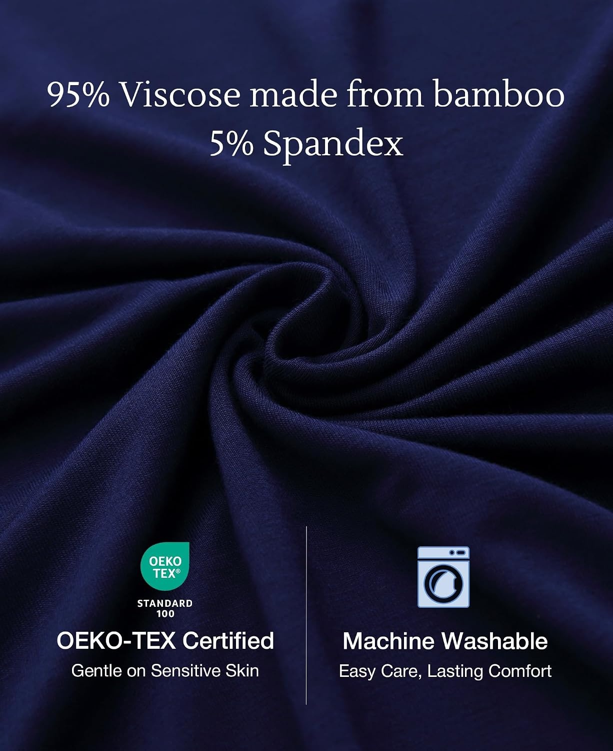 image:imageGYS Cooling Bamboo Viscose Sleeveless Nightgowns for Women V Neck Sleep Shirt MoistureWicking for Hot Sleepers amp Night Sweats Lightweight Night Shirts Buttery Soft KneeLengthA Navy Blue