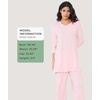 GYS Bamboo Viscose Capri Pajamas for Women Set, Soft 3/4 Sleeve Sleepwear | Long Tops and Capri Pants Set, Moisture-Wicking PJs Set for Night Sweats, Hot Sleepers, Comfy Stretchy Loungewear(Pink)