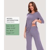 GYS Bamboo Viscose Capri Pajamas for Women Set, Soft 3/4 Sleeve Sleepwear | Long Tops and Capri Pants Set, Moisture-Wicking PJs Set for Night Sweats, Hot Sleepers, Comfy Stretchy Loungewear(Violet)