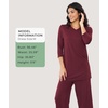 GYS Bamboo Viscose Capri Pajamas for Women Set, Soft 3/4 Sleeve Sleepwear | Long Tops and Capri Pants Set, Moisture-Wicking PJs Set for Night Sweats, Hot Sleepers, Comfy Stretchy Loungewear(Ficus Red)