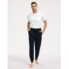 GYS Bamboo Viscose Mens Pajama Pants with Pockets | Cooling for Hot Sleepers, Jogger Style, Silky Soft, Lightweight Lounge Sleep Bottoms, Drawstring(Black)