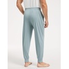 GYS Bamboo Viscose Mens Pajama Pants with Pockets | Cooling for Hot Sleepers, Jogger Style, Silky Soft, Lightweight Lounge Sleep Bottoms, Drawstring(Light Greyish Green)