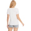 GYS Bamboo Viscose Women’s Pajama Tops, Lightweight Cooling Basic T-Shirt | Moisture-Wicking Tees, Crew Neck Lounge Top, Soft Short Sleeve Sleep Shirts, Comfy Stretchy PJ Tops(White)
