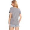 GYS Bamboo Viscose Women’s Pajama Tops, Lightweight Cooling Basic T-Shirt | Moisture-Wicking Tees, Crew Neck Lounge Top, Soft Short Sleeve Sleep Shirts, Comfy Stretchy PJ Tops(Heather Grey)