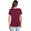 GYS Bamboo Viscose Women’s Pajama Tops, Lightweight Cooling Basic T-Shirt | Moisture-Wicking Tees, Crew Neck Lounge Top, Soft Short Sleeve Sleep Shirts, Comfy Stretchy PJ Tops(Wine)