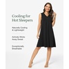 GYS Cooling Bamboo Viscose Sleeveless Nightgowns for Women | V Neck Sleep Shirt, Moisture-Wicking for Hot Sleepers & Night Sweats, Lightweight Night Shirts, Buttery Soft, Knee-Length(C- Black)