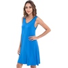 GYS Cooling Bamboo Viscose Sleeveless Nightgowns for Women | V Neck Sleep Shirt, Moisture-Wicking for Hot Sleepers & Night Sweats, Lightweight Night Shirts, Buttery Soft, Knee-Length(A- Capri Blue)