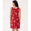 GYS Cooling Bamboo Viscose Sleeveless Nightgowns for Women | V Neck Sleep Shirt, Moisture-Wicking for Hot Sleepers & Night Sweats, Lightweight Night Shirts, Buttery Soft, Knee-Length(A- Xmas Red)