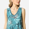 GYS Cooling Bamboo Viscose Sleeveless Nightgowns for Women | V Neck Sleep Shirt, Moisture-Wicking for Hot Sleepers & Night Sweats, Lightweight Night Shirts, Buttery Soft, Knee-Length(D- Turquoise)