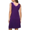 GYS Cooling Bamboo Viscose Sleeveless Nightgowns for Women | V Neck Sleep Shirt, Moisture-Wicking for Hot Sleepers & Night Sweats, Lightweight Night Shirts, Buttery Soft, Knee-Length(A- Purple)