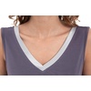 GYS Cooling Bamboo Viscose Sleeveless Nightgowns for Women | V Neck Sleep Shirt, Moisture-Wicking for Hot Sleepers & Night Sweats, Lightweight Night Shirts, Buttery Soft, Knee-Length(A- Dark Grey Silver)