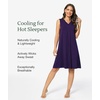GYS Cooling Bamboo Viscose Sleeveless Nightgowns for Women | V Neck Sleep Shirt, Moisture-Wicking for Hot Sleepers & Night Sweats, Lightweight Night Shirts, Buttery Soft, Knee-Length(C- Purple)