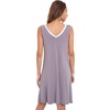 GYS Cooling Bamboo Viscose Sleeveless Nightgowns for Women | V Neck Sleep Shirt, Moisture-Wicking for Hot Sleepers & Night Sweats, Lightweight Night Shirts, Buttery Soft, Knee-Length(A- Purplish Grey Silver)