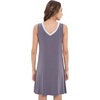 GYS Cooling Bamboo Viscose Sleeveless Nightgowns for Women | V Neck Sleep Shirt, Moisture-Wicking for Hot Sleepers & Night Sweats, Lightweight Night Shirts, Buttery Soft, Knee-Length(A- Dark Grey Silver)