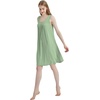 GYS Cooling Bamboo Viscose Sleeveless Nightgowns for Women | V Neck Sleep Shirt, Moisture-Wicking for Hot Sleepers & Night Sweats, Lightweight Night Shirts, Buttery Soft, Knee-Length(B- Loden Frost)