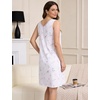 GYS Cooling Bamboo Viscose Sleeveless Nightgowns for Women | V Neck Sleep Shirt, Moisture-Wicking for Hot Sleepers & Night Sweats, Lightweight Night Shirts, Buttery Soft, Knee-Length(D- Mauve Ditsy Floral)