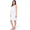 GYS Cooling Bamboo Viscose Sleeveless Nightgowns for Women | V Neck Sleep Shirt, Moisture-Wicking for Hot Sleepers & Night Sweats, Lightweight Night Shirts, Buttery Soft, Knee-Length(B- White)