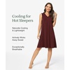 GYS Cooling Bamboo Viscose Sleeveless Nightgowns for Women | V Neck Sleep Shirt, Moisture-Wicking for Hot Sleepers & Night Sweats, Lightweight Night Shirts, Buttery Soft, Knee-Length(C- Ficus Red)