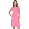 GYS Cooling Bamboo Viscose Sleeveless Nightgowns for Women | V Neck Sleep Shirt, Moisture-Wicking for Hot Sleepers & Night Sweats, Lightweight Night Shirts, Buttery Soft, Knee-Length(A- Raspberry Pink)
