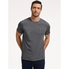 GYS Men’s Bamboo Viscose Pajama Top | Short Sleeve Sleep Shirt, Cooling for Hot Sleepers, Crew Neck, Chest Pocket, Moisture-Wicking(Dark Heather Grey)